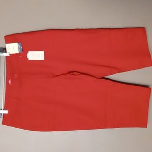 St John's Bay Red Cabernet Capri Pants Size 16 NWT